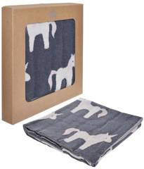 Koc dziecięcy w jednorożce 100% bawełna  80x100 cm