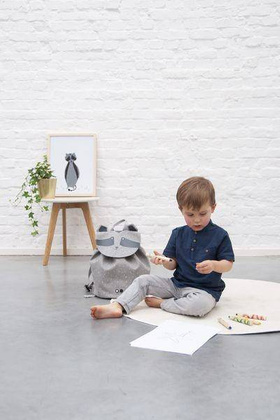 Mr.Raccoon Plecaczek 23 x 30 cm Szary