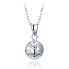 MINET Srebrny naszyjnik piłka nożna