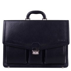 Teczka męska skórzana KEMER B 621/J-01-S1-231 Czarna