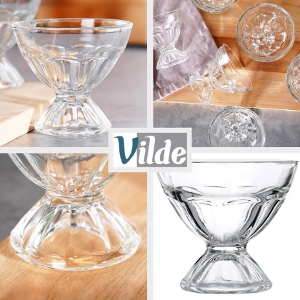 Pucharki do lodów szklane 100 ml 6 szt.