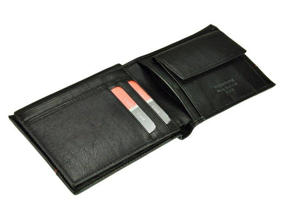 Portfel męski skórzany PIERRE CARDIN SAHARA TILAK15 8806 Czarny / Czerwony