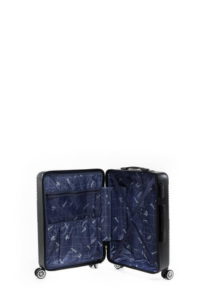 LYS Paris Cali Średnia twarda czarna walizka na kółkach 66 cm