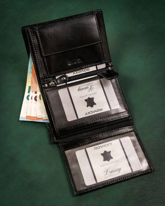 Zestaw prezentowy elegancki skorzany portfel meski i brelok