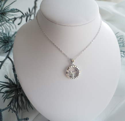 MINET Srebrny naszyjnik Zodiac STRZELEC