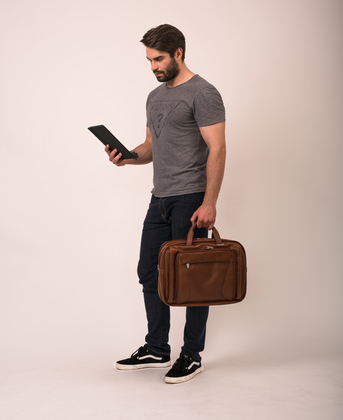 Torba na laptop McKlein Irving Park 15,6" Brązowa