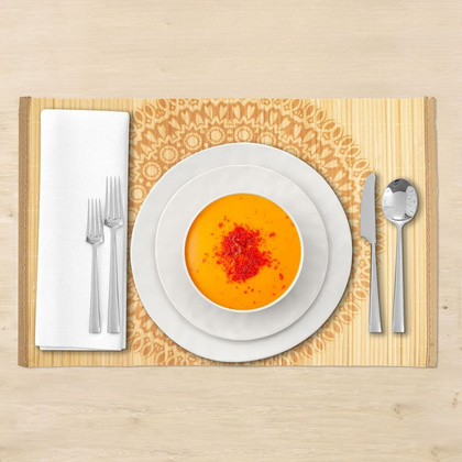 Mata kuchenna na stół bambusowa zwijana mandala 30x45 cm