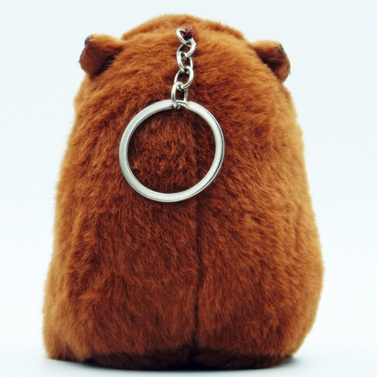 Brelok do kluczy pluszowa, puchata Kapibara naciągane owoce 1szt. LOSOWY MODEL BRL395