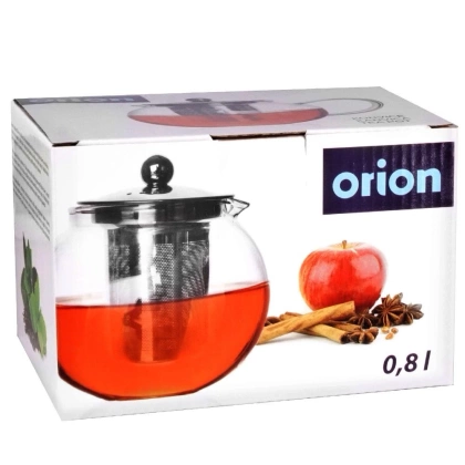 Dzbanek z sitkiem do zaparzania imbryk czajnik zaparzacz do herbaty ziół 0,8 l