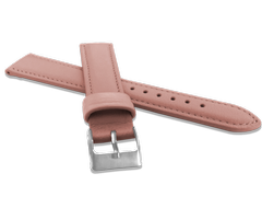 MINET Różowy szyty pasek z luksusowej skóry Top Grain - 20