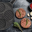 Patelnia grillowa do smażenia burgerów jajek placków granitowa 4 otwory GRANDE 26,5 cm
