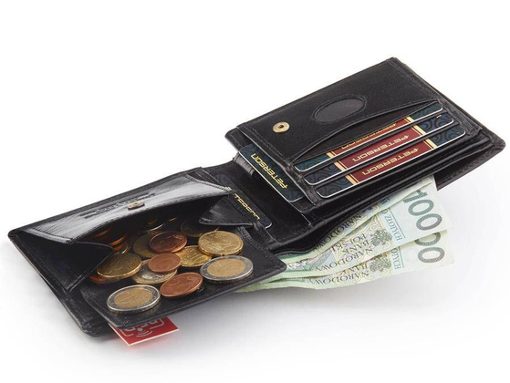 Kompaktowy portfel z ochroną RFID Peterson Czarny