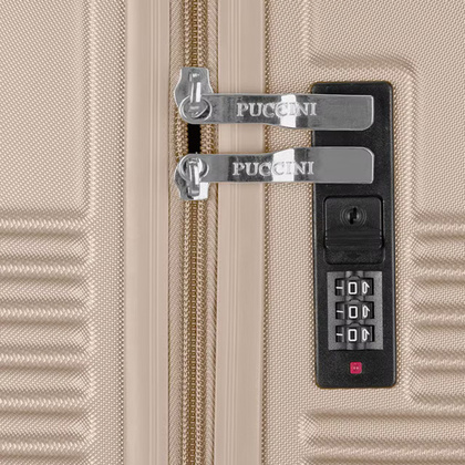 Średnia walizka PUCCINI ANTALYA ABS028B 6C Złota
