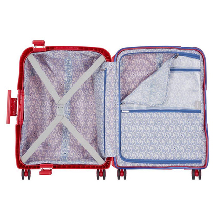 Delsey Moncey Mała twarda czerwona walizka kabinowa na kółkach 55 cm