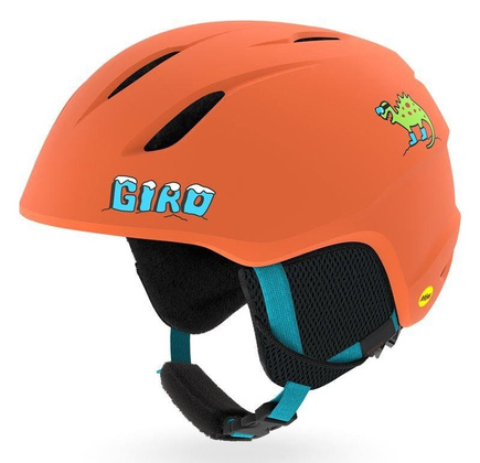 Kask zimowy GIRO LAUNCH matte deep orange dinosnow roz. XS (48.5-52 cm) (DWZ)