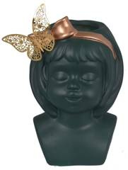 Wazon ceramiczny dziewczynka zielona