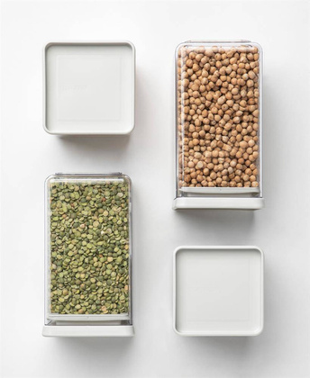 Pojemnik kwadratowy 1,6l Tasty+ jasny szary 122484