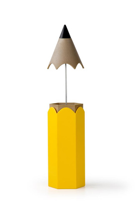 Pojemnik na kredki Dinsor żółty 10275-YW