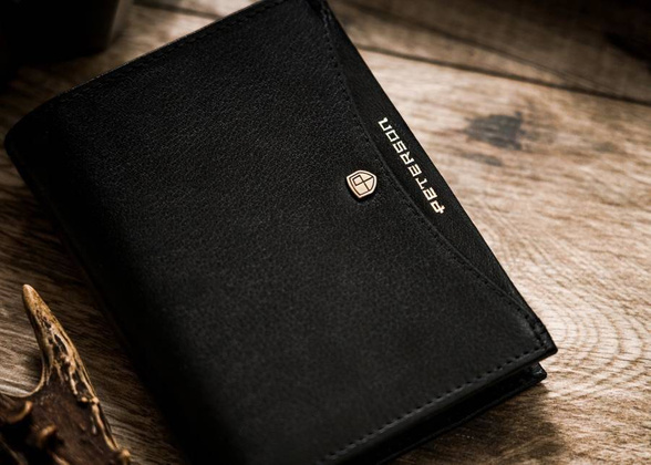 portfel męski ze skóry naturalnej Peterson Czarny