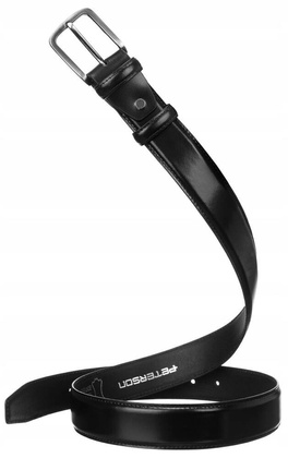 Skorzany szeroki pasek meski z klasyczna klamra