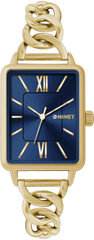 MINET Złoto-granatowy damski zegarek SIENA ze złotą stalową bransoletką