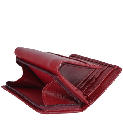 Portfel damski skórzany KEMER P14 Bordowy - min. zamówienie 20 / 50 / 100 szt.