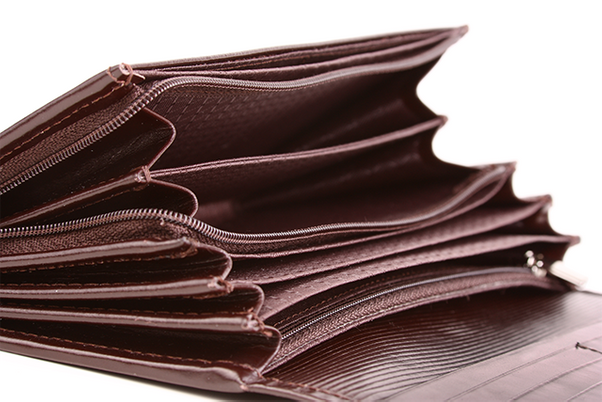 Duży skórzany portfel damski KEMER VOOC PPD5 Brązowy