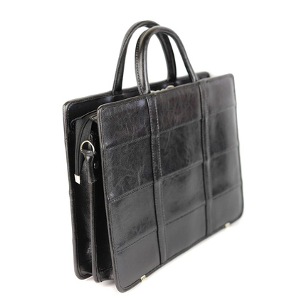 520 Torba damska 2-komorowa pasy - czarny KEMER