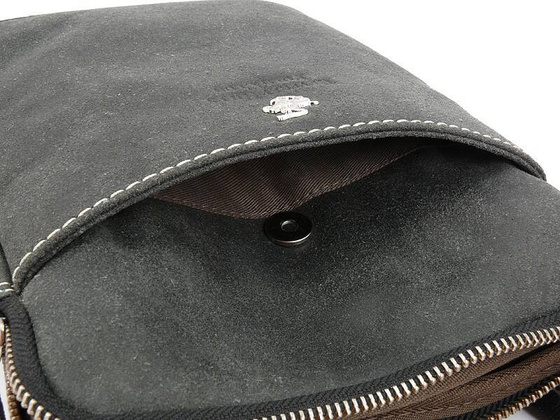 BH-321 NEBRASKA Torba na ramię skórzana Szara