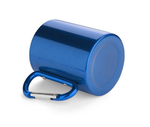 Kubek z karabińczykiem 280 ml UPOMINKARNIA CAMP Niebieski