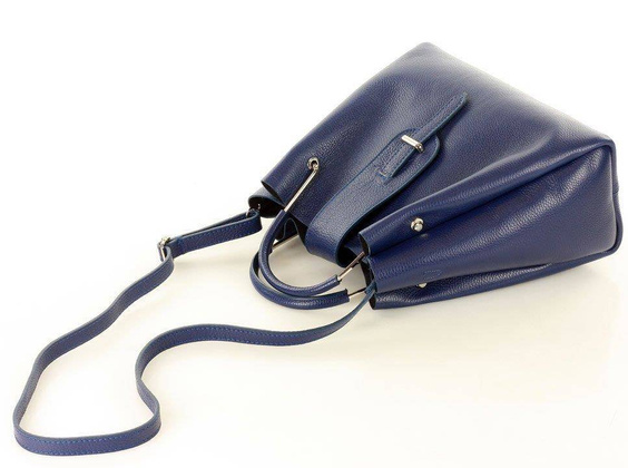 MARCO MAZZINI Torebka skórzana designerski kuferek handbag granat - min. zamówienie 20 / 50 / 100 szt.