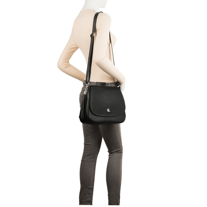 Torebka skórzana Canaletto z klapką z tłoczeniem plecionki – elegancja i funkcjonalność TD752s33t1