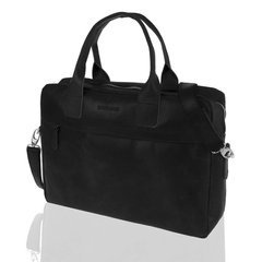 Torba na ramię ze skóry BRØDRENE BL03 czarna Kolor wnętrza: Czarny - min. zamówienie 20 / 50 / 100 szt.