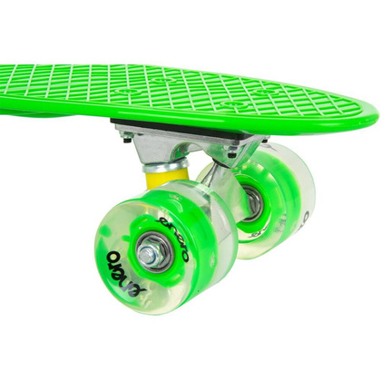 Deskorolka Plastikowa 22" Enero Zielona Led