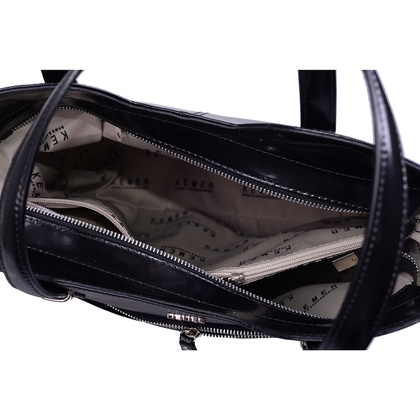 Torebka damska skórzana KEMER 665 Czarna lakier - min. zamówienie 20 / 50 / 100 szt.