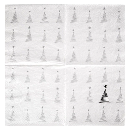 Serwetki papierowe 3-warstwowe świąteczne CHOINKA 33x33 cm 20 szt.