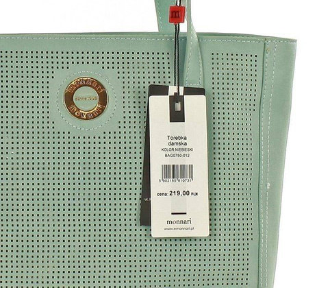 MONNARI Wygodna torebka na co dzień niebieski - min. zamówienie 20 / 50 / 100 szt.