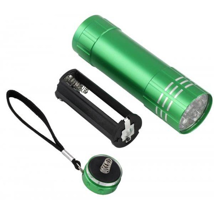 Latarka 9 LED MONTARGIS Zielona