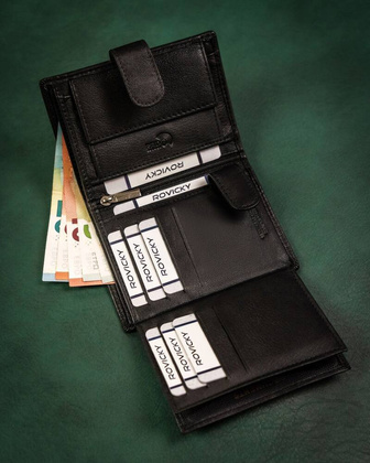 Klasyczny skorzany portfel meski na zatrzask