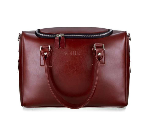 Skórzana torba weekendowa Dratford SL27 maroon - min. zamówienie 20 / 50 / 100 szt.