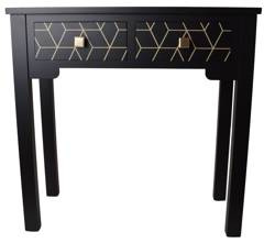 Konsola z dwoma szufladami czarna