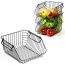 Koszyk na owoce i warzywa metalowy czarny piętrowy do piętrowania 29x27x14 cm 1 szt.