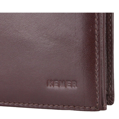 Portfel męski skórzany KEMER M 15/1 Brązowy - min. zamówienie 20 / 50 / 100 szt.