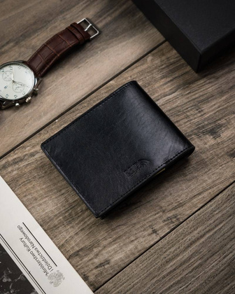 Kompaktowy portfel męski ze skóry naturalnej