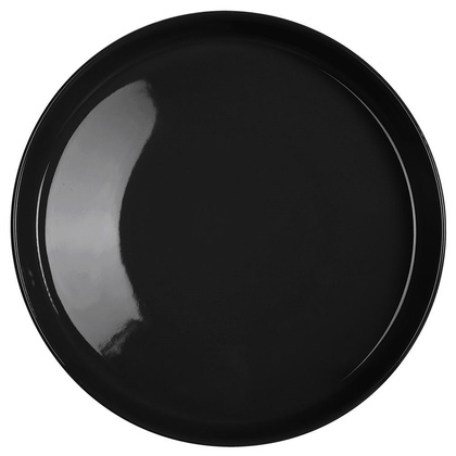 Talerz obiadowy płaski płytki porcelanowy czarny duży 24 cm