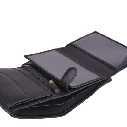 Portfel męski skórzany KEMER 012 Czarny - min. zamówienie 20 / 50 / 100 szt.