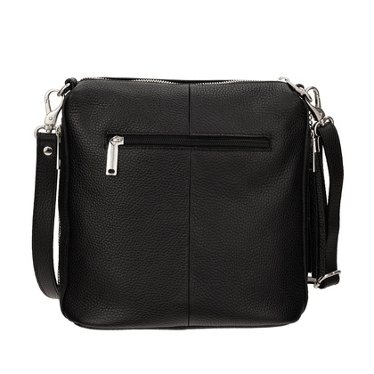 Czarna torebka damska Canaletto ze skóry groszkowanej – elegancja i funkcjonalność TD612