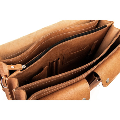 BIG torba biznesowa skórzana KEMER VOOC TC12 Camel Edycja Limitowana