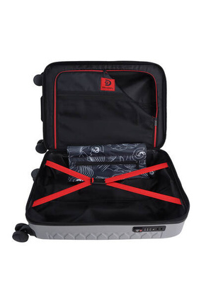 Walizka mała kabinowa Discovery REPTILE srebrna