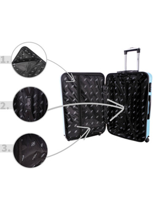 Średnia walizka PELLUCCI RGL 663 M + KUFEREK Granatowa